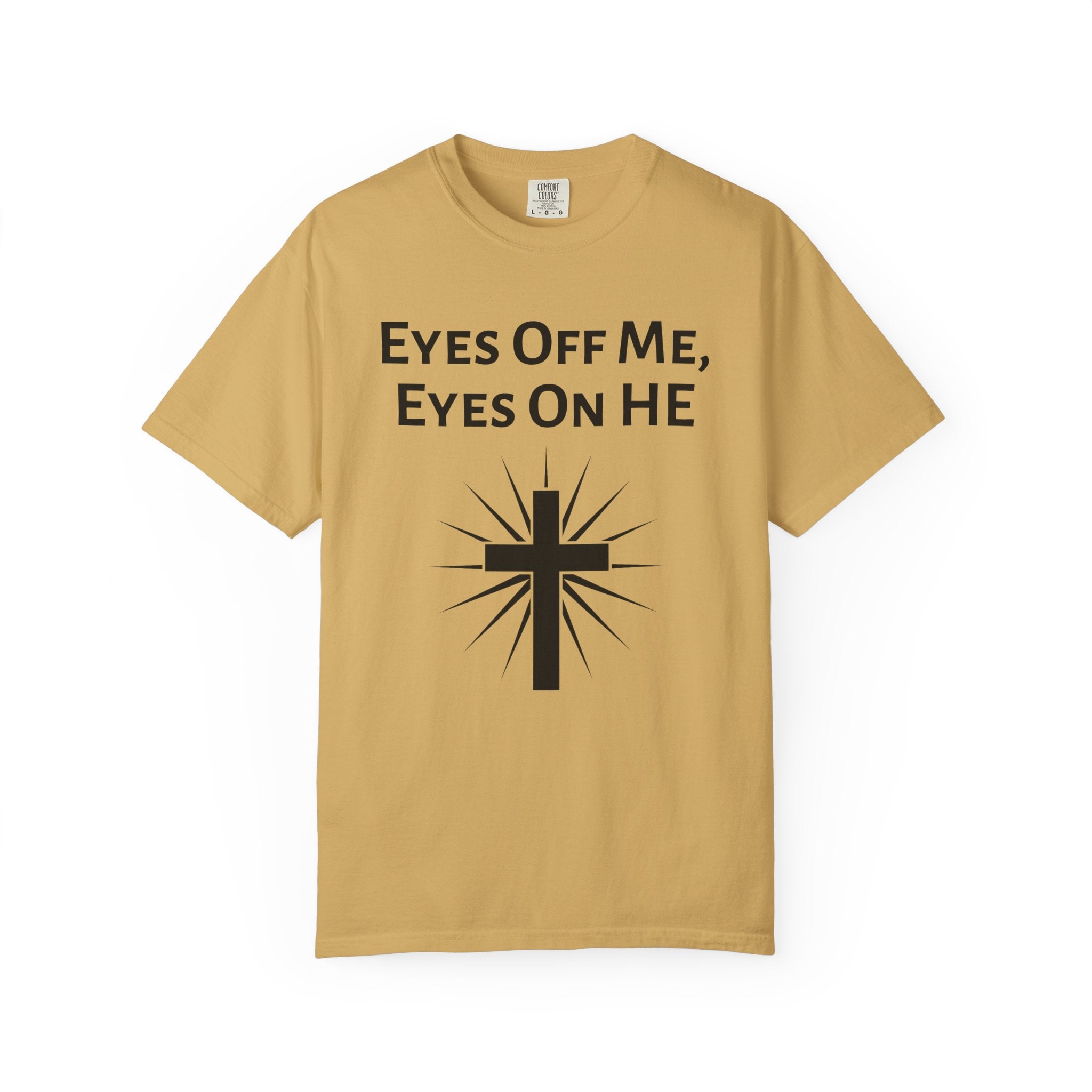 Eyes Off Me, Eyes On HE Unisex Heavyweight Cotton Tee