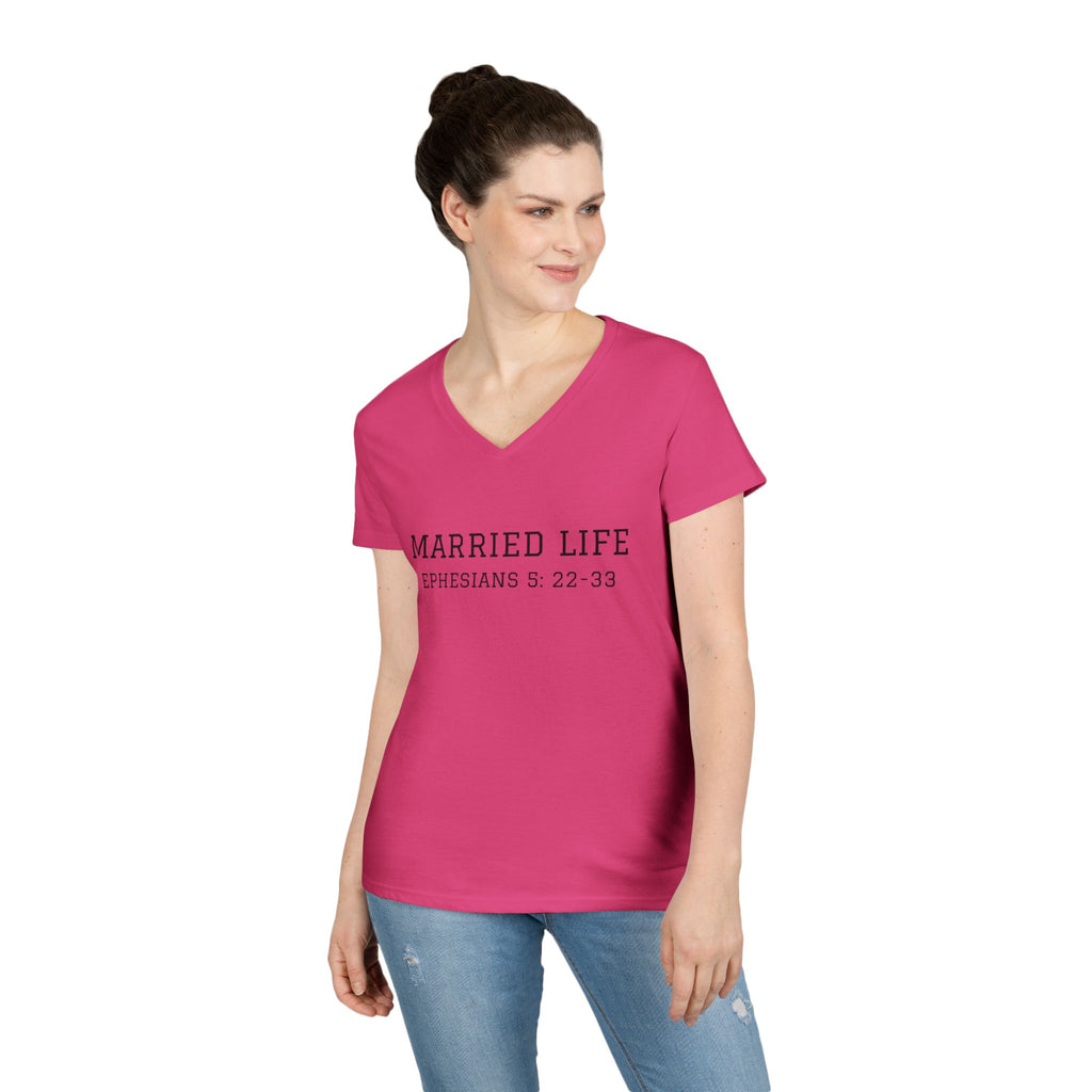 The Wive's Married Life Ladies V-Neck T-Shirt