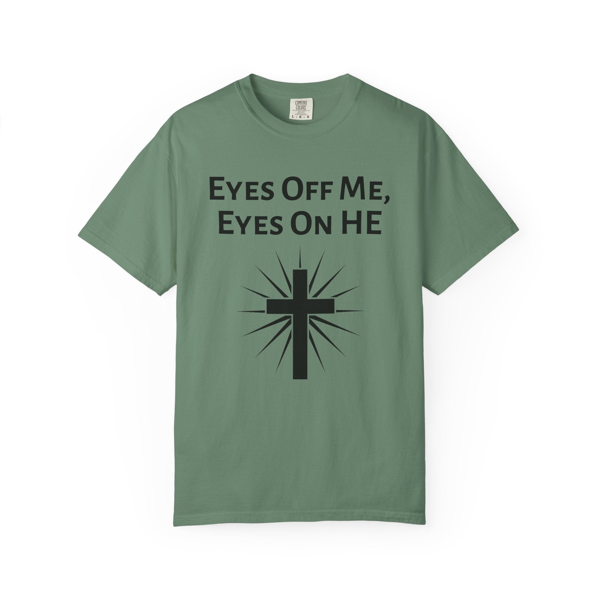 Eyes Off Me, Eyes On HE Unisex Heavyweight Cotton Tee