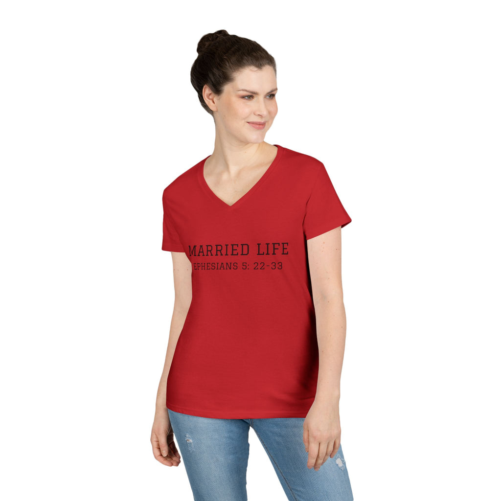 The Wive's Married Life Ladies V-Neck T-Shirt