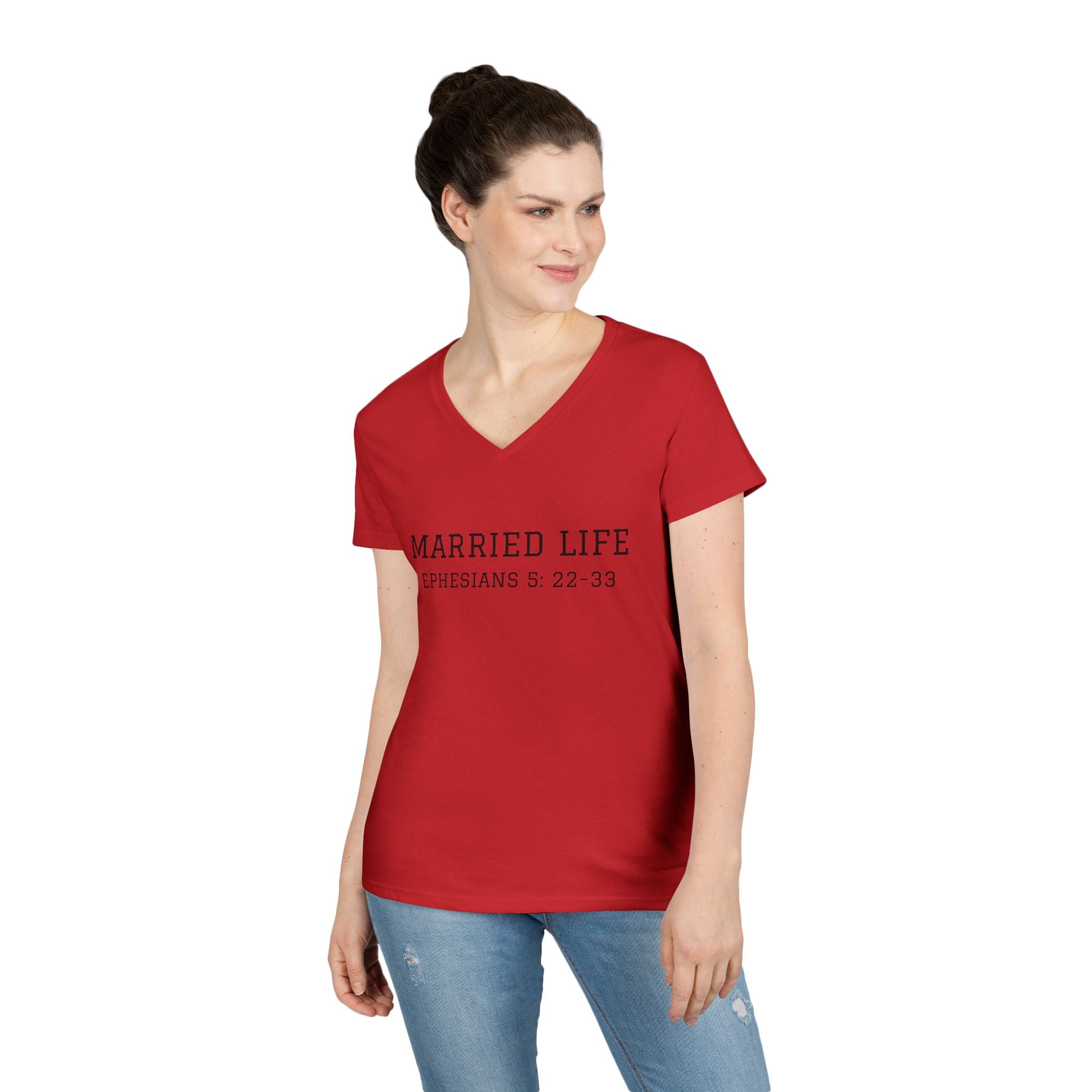 The Wive's Married Life Ladies V-Neck T-Shirt