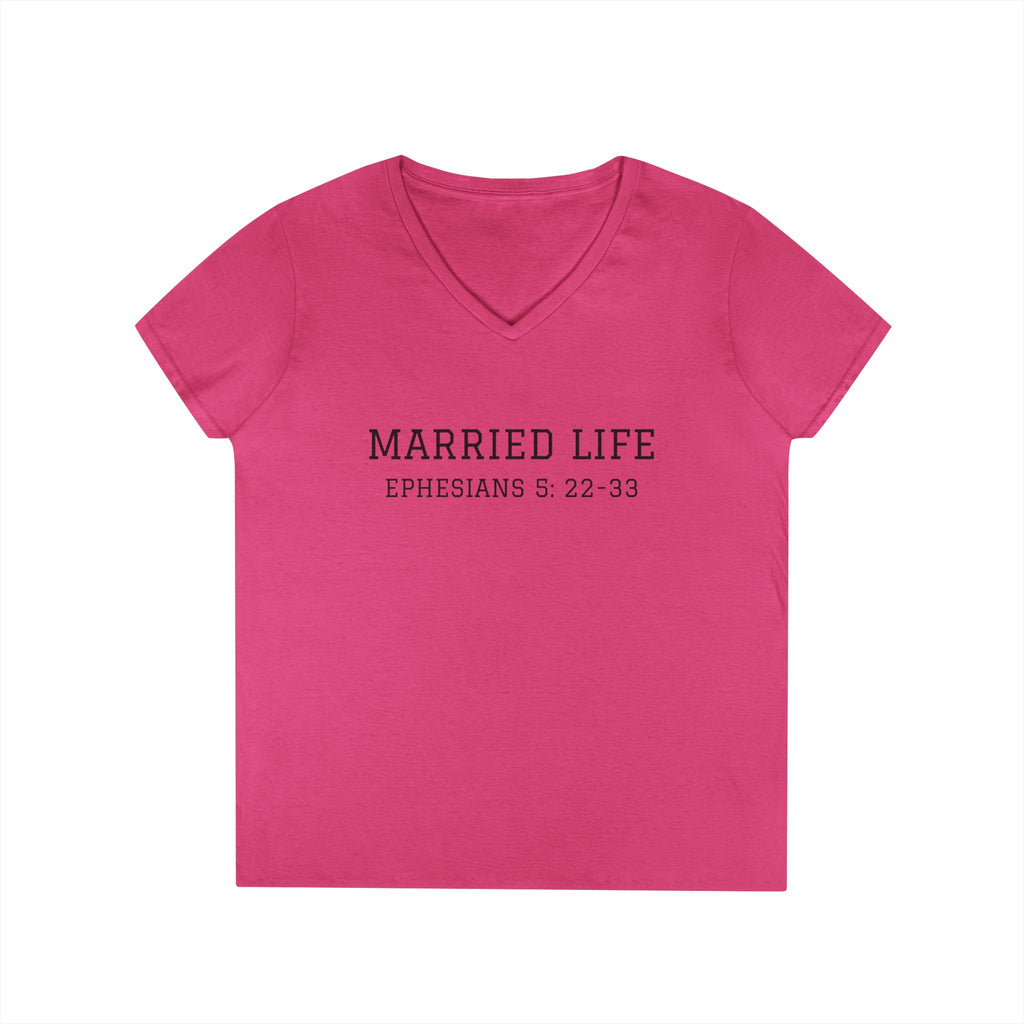 The Wive's Married Life Ladies V-Neck T-Shirt