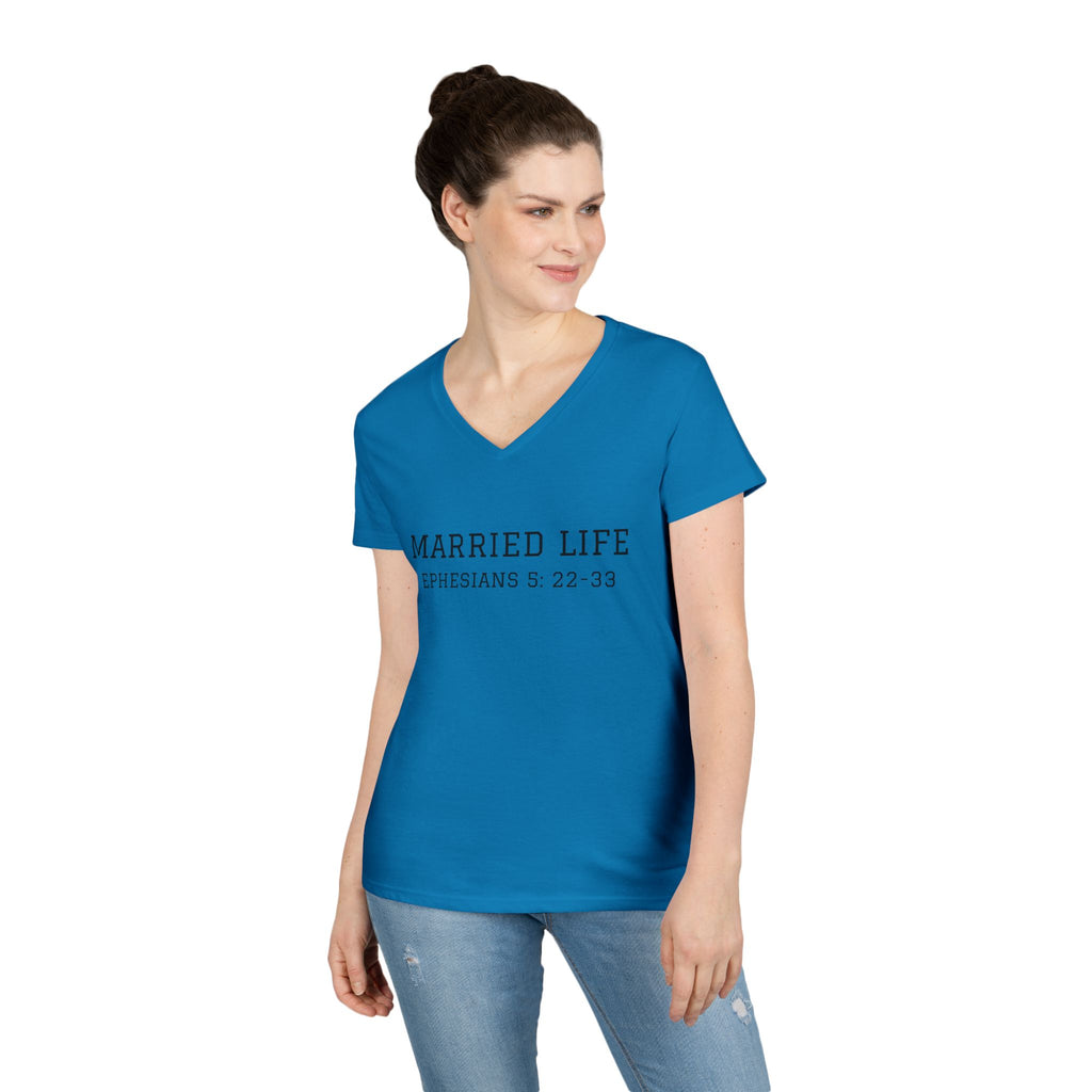 The Wive's Married Life Ladies V-Neck T-Shirt