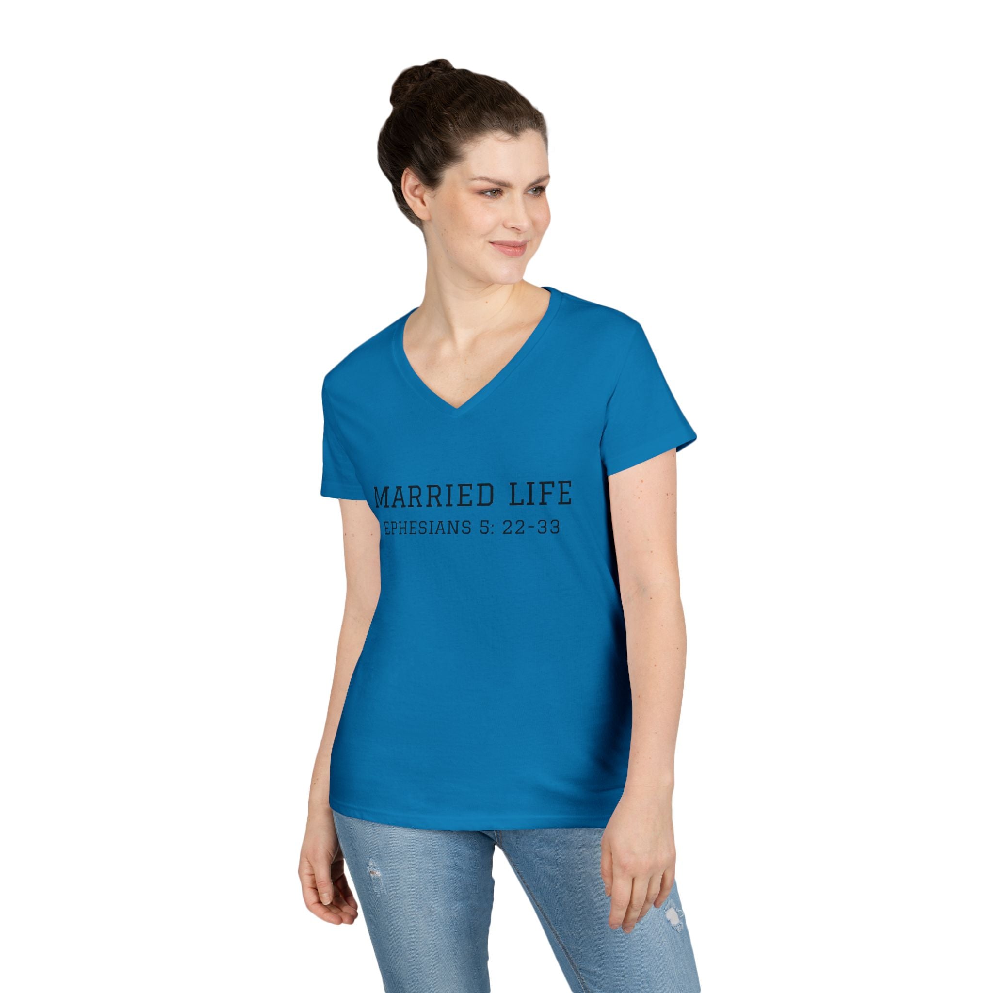 The Wive's Married Life Ladies V-Neck T-Shirt