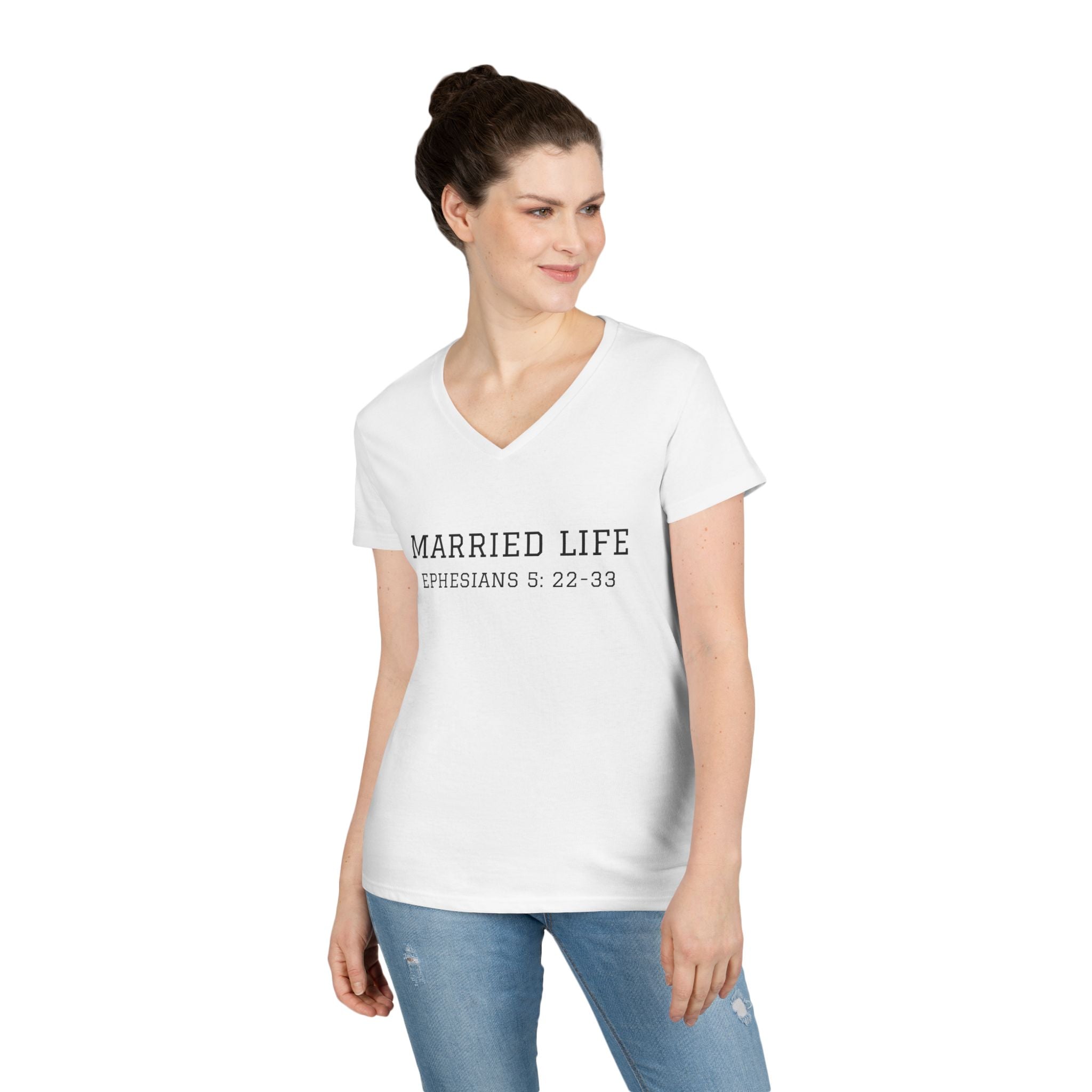 The Wive's Married Life Ladies V-Neck T-Shirt