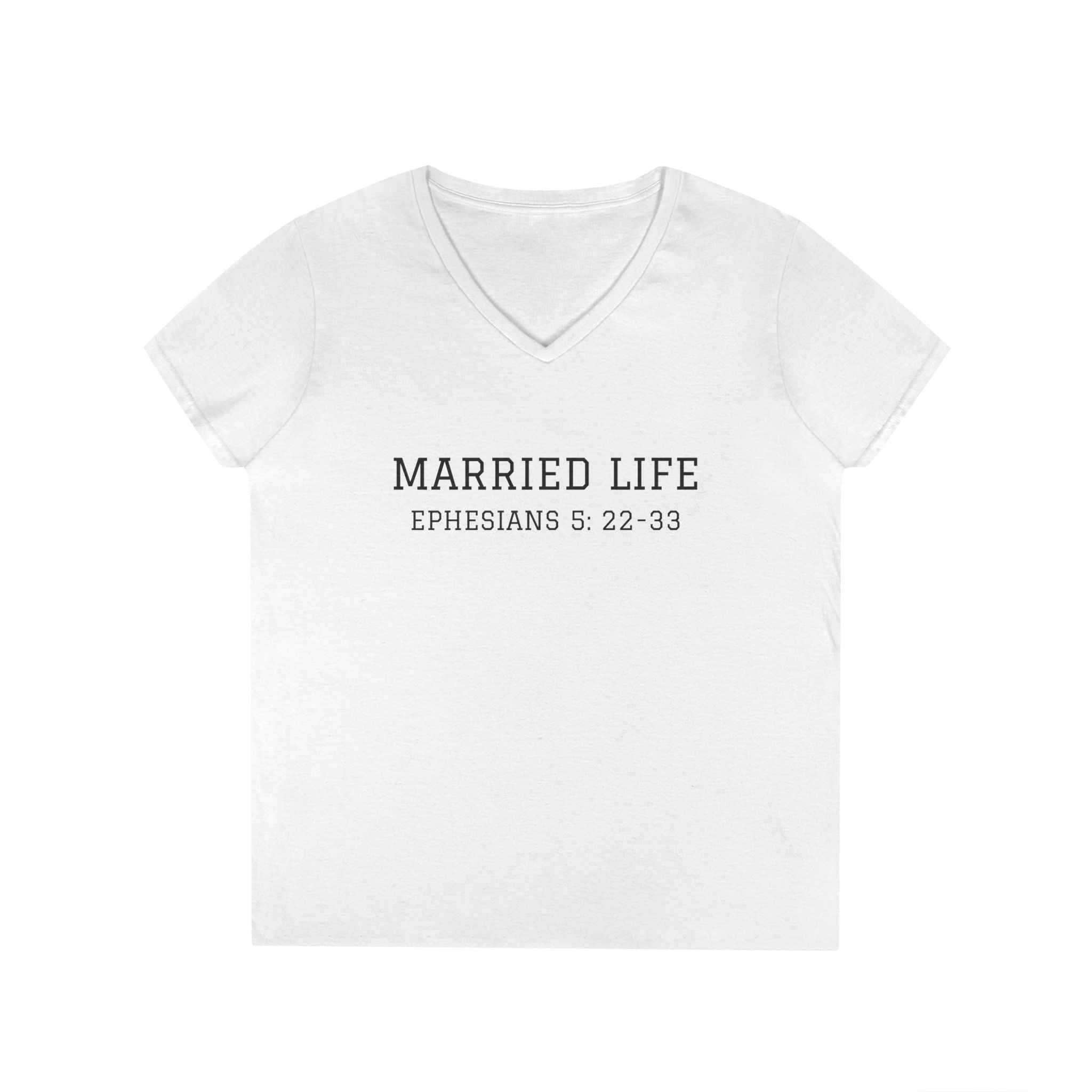 The Wive's Married Life Ladies V-Neck T-Shirt